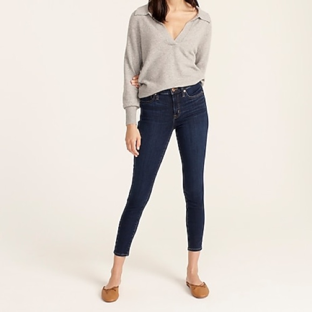 J. Crew 9" Mid-Rise Toothpick Jean Classic Rinse Wash Item H2876 Size 26 - Picture 1 of 13